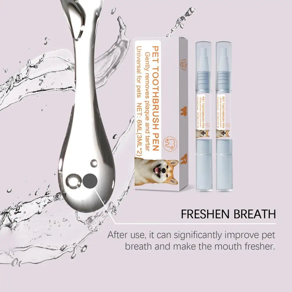 Pet Teeth Cleaning Pen Pet Dental Pen dog Toothbrush Pen Fresh Breath Tooth Whitening