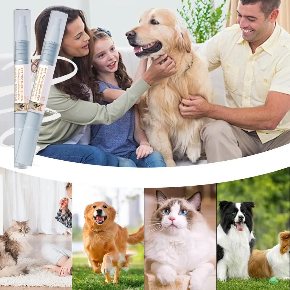 Pet Teeth Cleaning Pen Pet Dental Pen dog Toothbrush Pen Fresh Breath Tooth Whitening