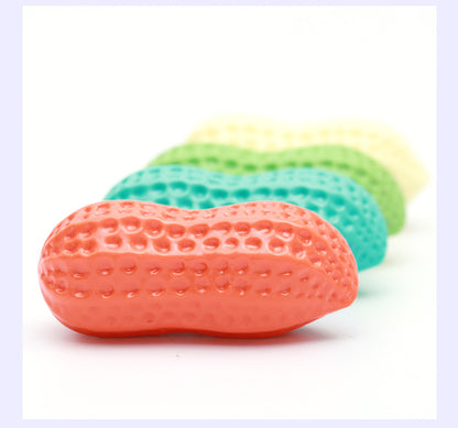 Dog Chewing Toy Simulation Peanut Squeaking Plaything Grinding Teeth Cleaning Anti Bite Rubber