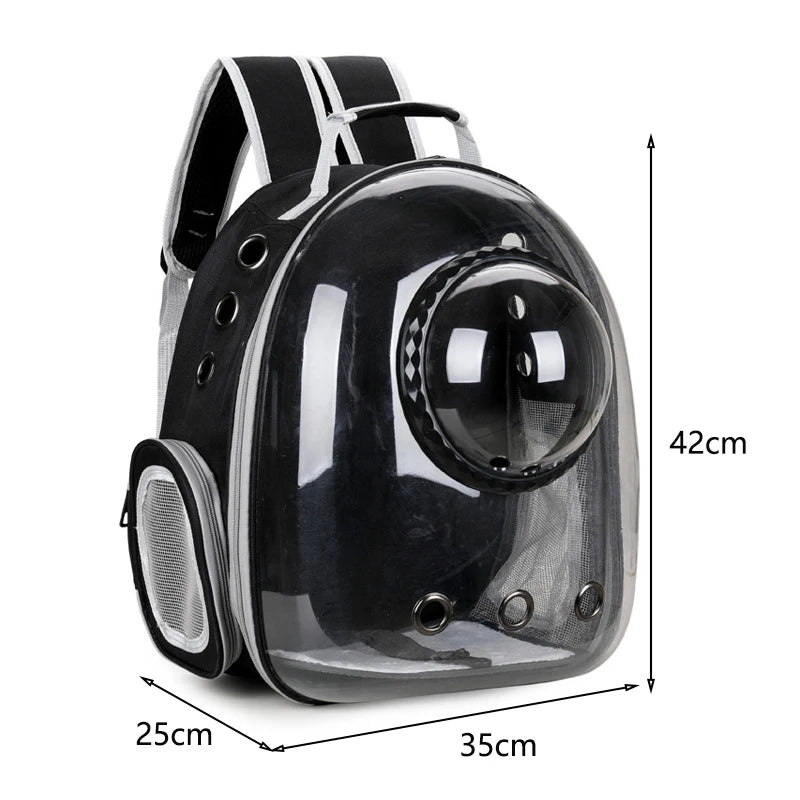 Pet Cat Carrying Bag Space Pet Backpacks Breathable Portable Transparent Backpack
