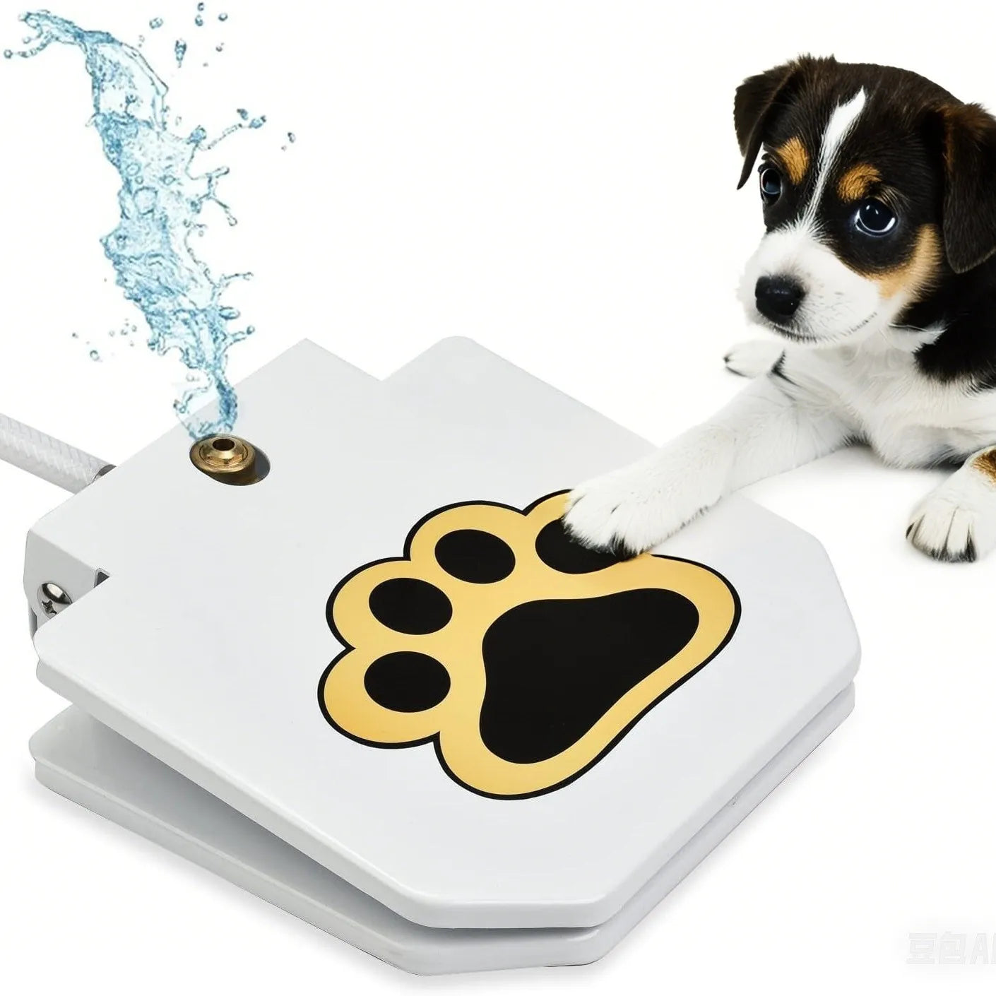 Pet Automatic Water Dispenser Step-On Pedal Water Feeder Self-Serving Drinking Fountain for Dogs Cats