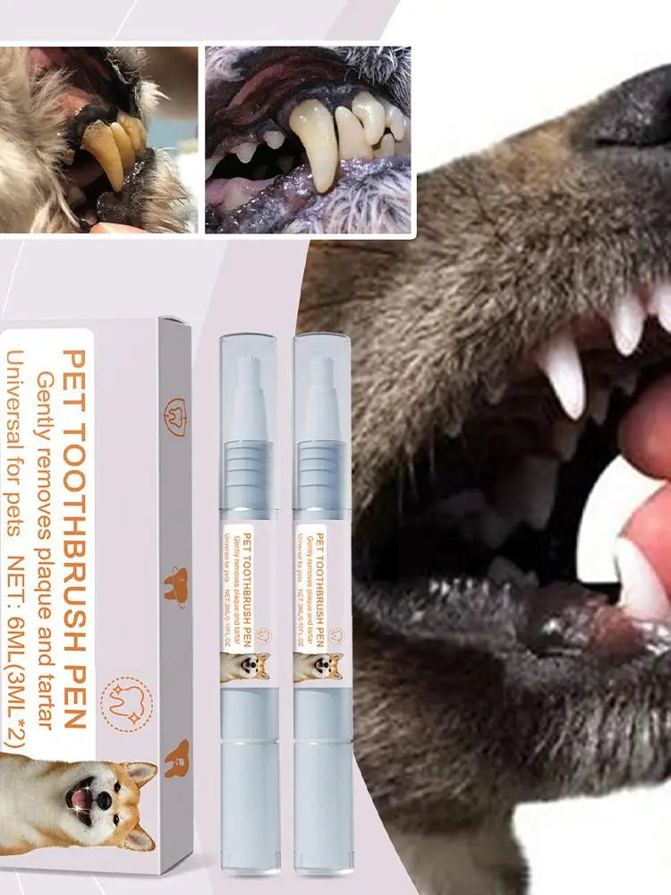 Pet Teeth Cleaning Pen Pet Dental Pen dog Toothbrush Pen Fresh Breath Tooth Whitening