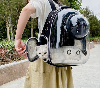 Pet Cat Carrying Bag Space Pet Backpacks Breathable Portable Transparent Backpack