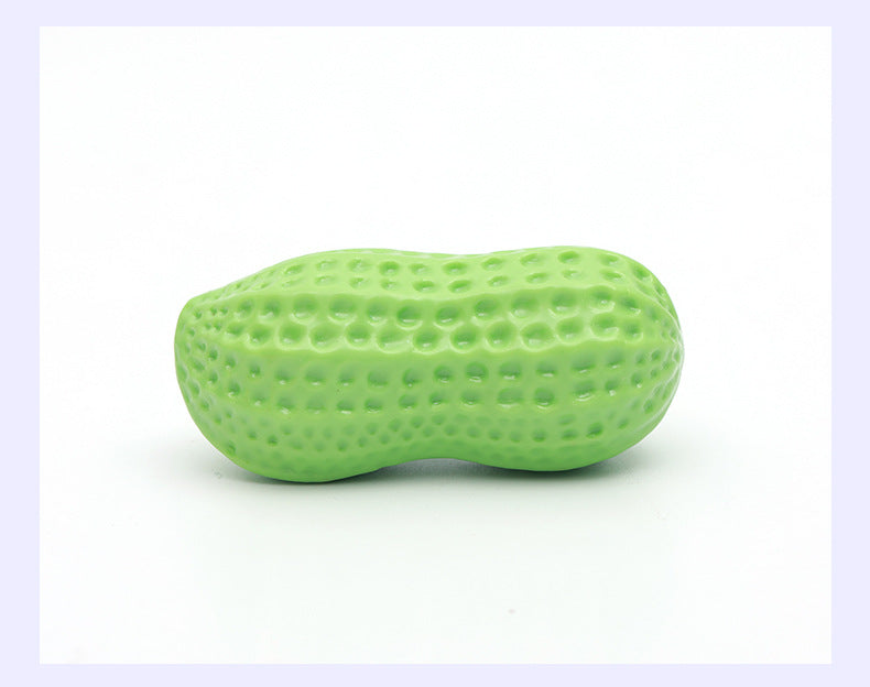Dog Chewing Toy Simulation Peanut Squeaking Plaything Grinding Teeth Cleaning Anti Bite Rubber