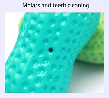 Dog Chewing Toy Simulation Peanut Squeaking Plaything Grinding Teeth Cleaning Anti Bite Rubber