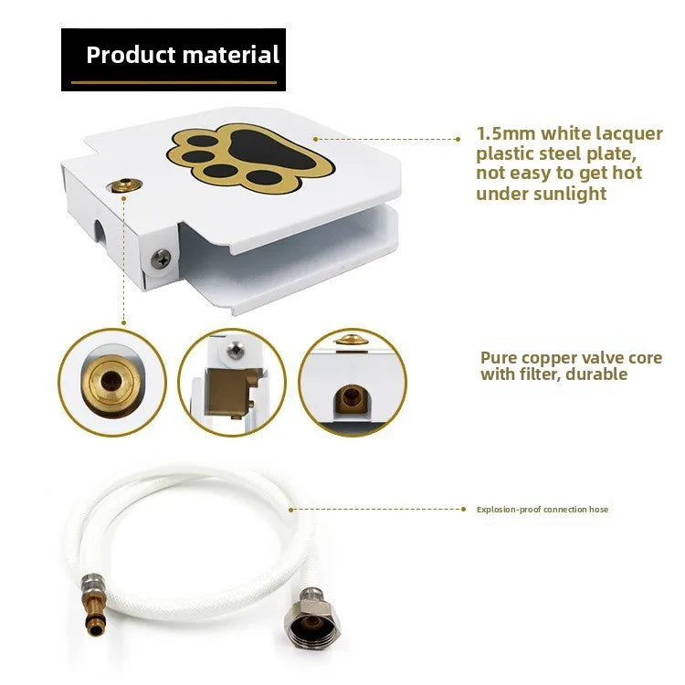 Pet Automatic Water Dispenser Step-On Pedal Water Feeder Self-Serving Drinking Fountain for Dogs Cats