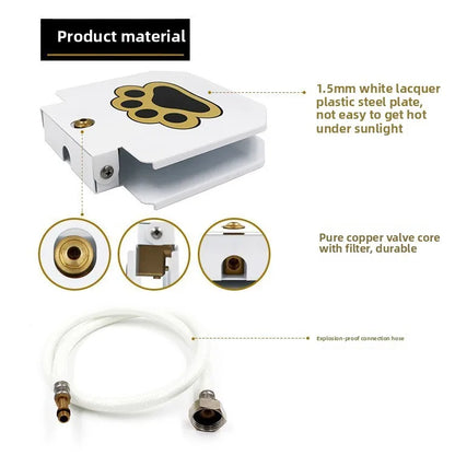 Pet Automatic Water Dispenser Step-On Pedal Water Feeder Self-Serving Drinking Fountain for Dogs Cats