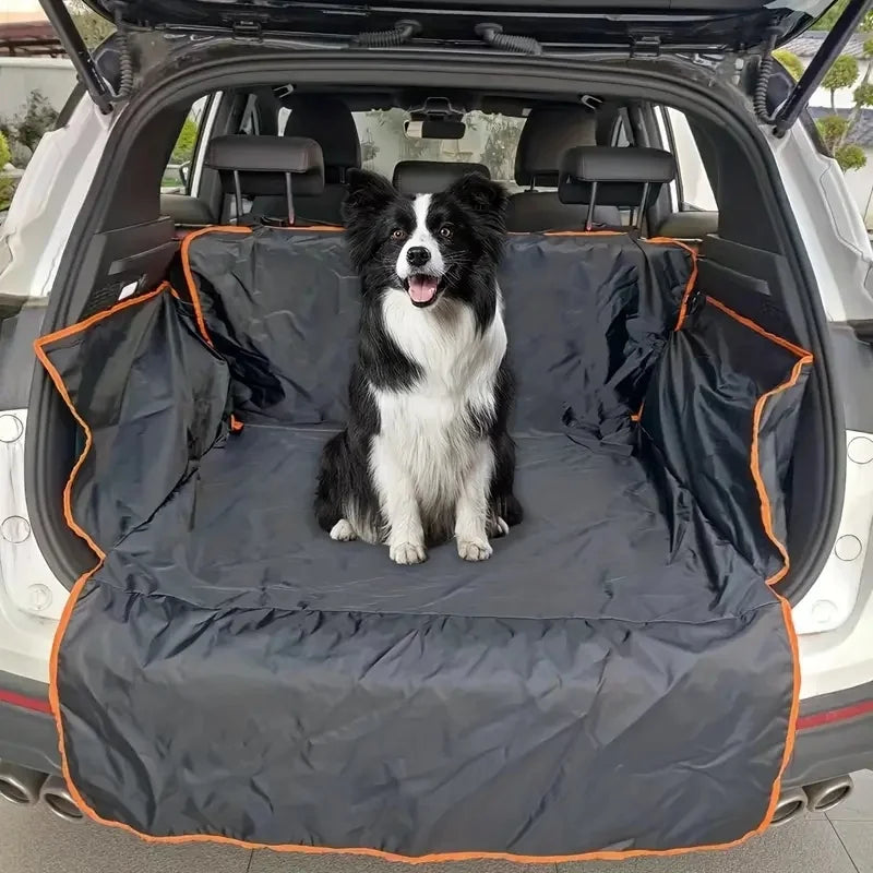 Durable Polyester Auto Trunk Mat for Pets - Non-Slip, Scratch-Resistant