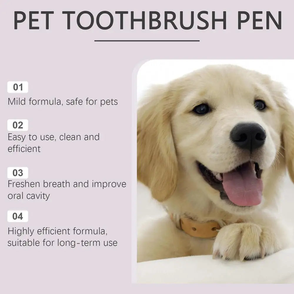 Pet Teeth Cleaning Pen Pet Dental Pen dog Toothbrush Pen Fresh Breath Tooth Whitening