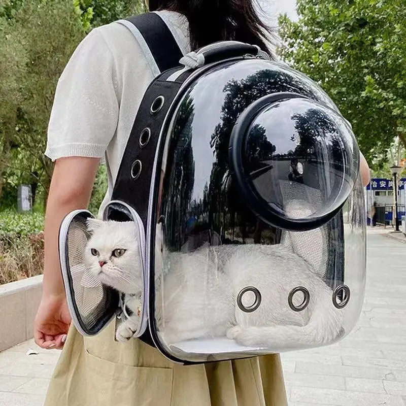 Pet Cat Carrying Bag Space Pet Backpacks Breathable Portable Transparent Backpack