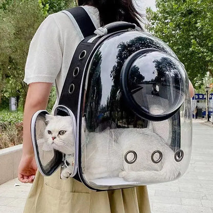 Pet Cat Carrying Bag Space Pet Backpacks Breathable Portable Transparent Backpack