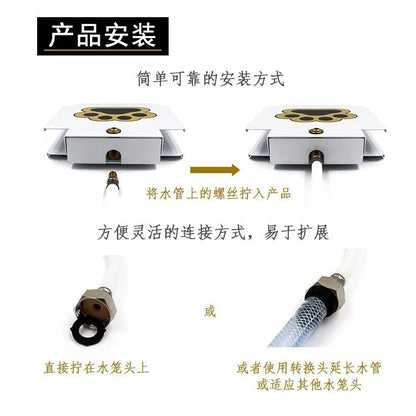 Pet Automatic Water Dispenser Step-On Pedal Water Feeder Self-Serving Drinking Fountain for Dogs Cats