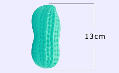 Dog Chewing Toy Simulation Peanut Squeaking Plaything Grinding Teeth Cleaning Anti Bite Rubber