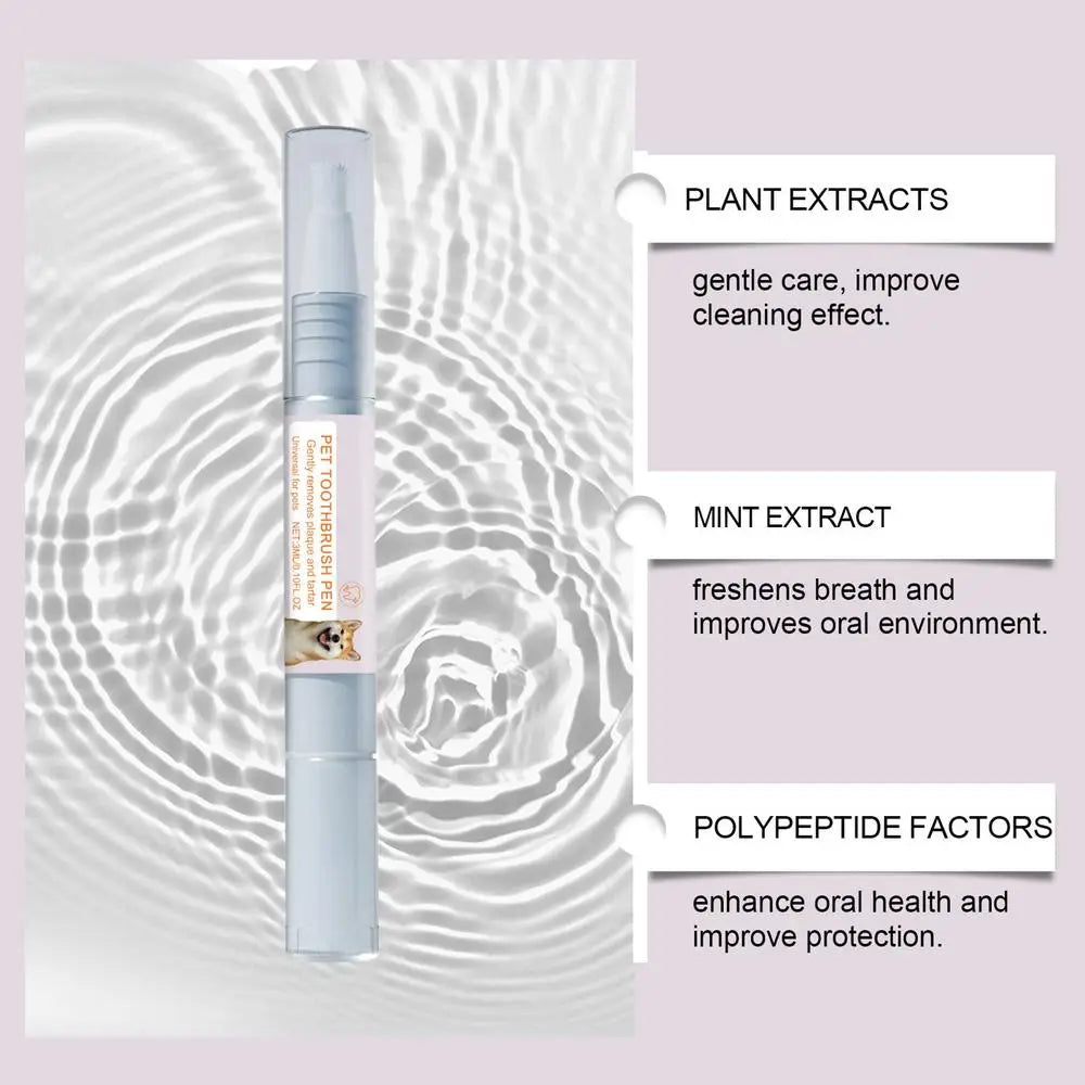 Pet Teeth Cleaning Pen Pet Dental Pen dog Toothbrush Pen Fresh Breath Tooth Whitening