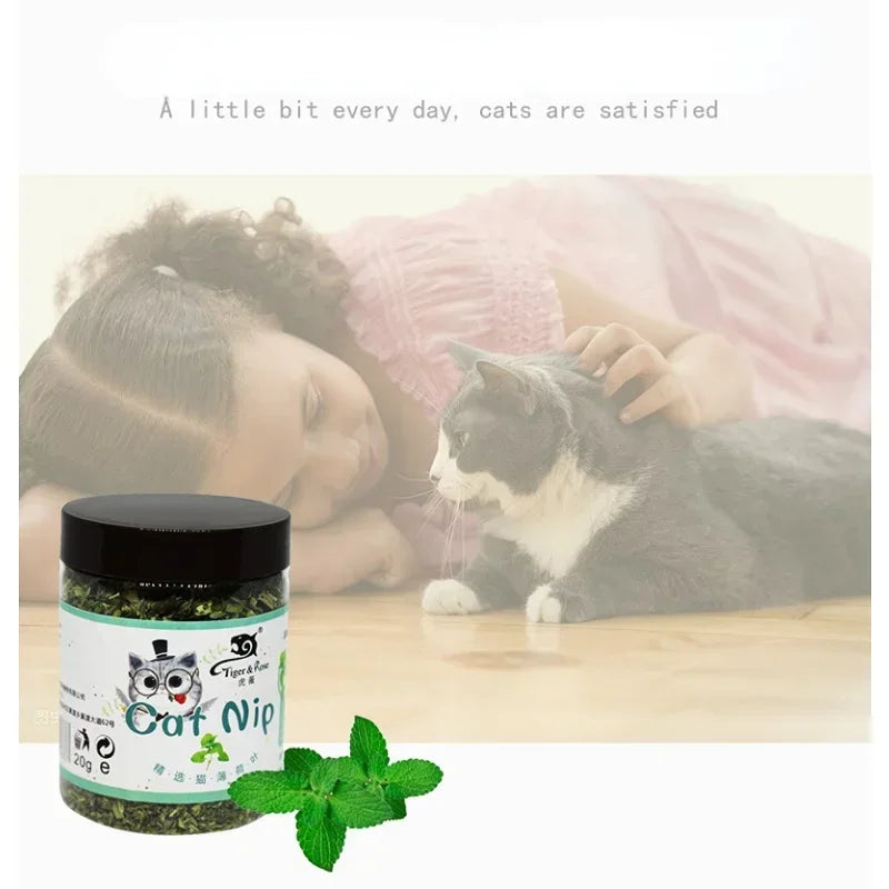Pet's Cat Premium Catnip-20g Jar of High Potency Catnip,100% Natural & Chemical-Free,Safe for All Cat Ages