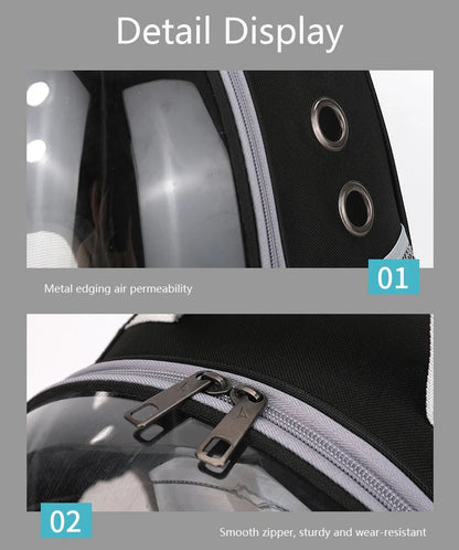 Pet Cat Carrying Bag Space Pet Backpacks Breathable Portable Transparent Backpack