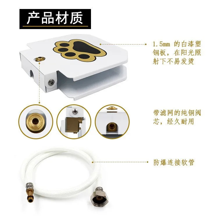 Pet Automatic Water Dispenser Step-On Pedal Water Feeder Self-Serving Drinking Fountain for Dogs Cats