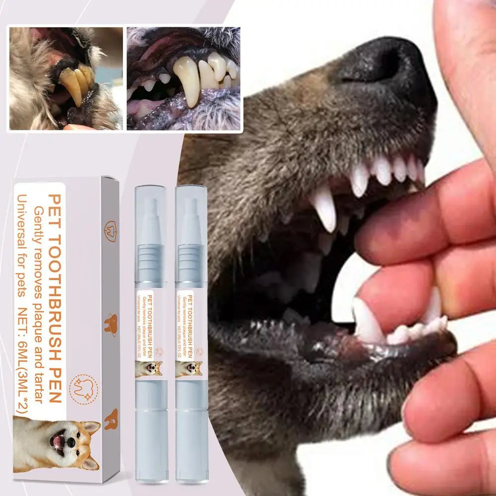 Pet Teeth Cleaning Pen Pet Dental Pen dog Toothbrush Pen Fresh Breath Tooth Whitening
