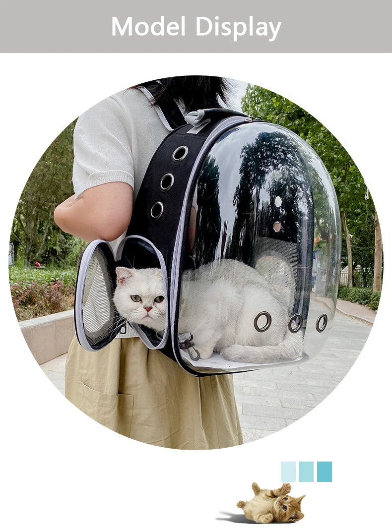 Pet Cat Carrying Bag Space Pet Backpacks Breathable Portable Transparent Backpack