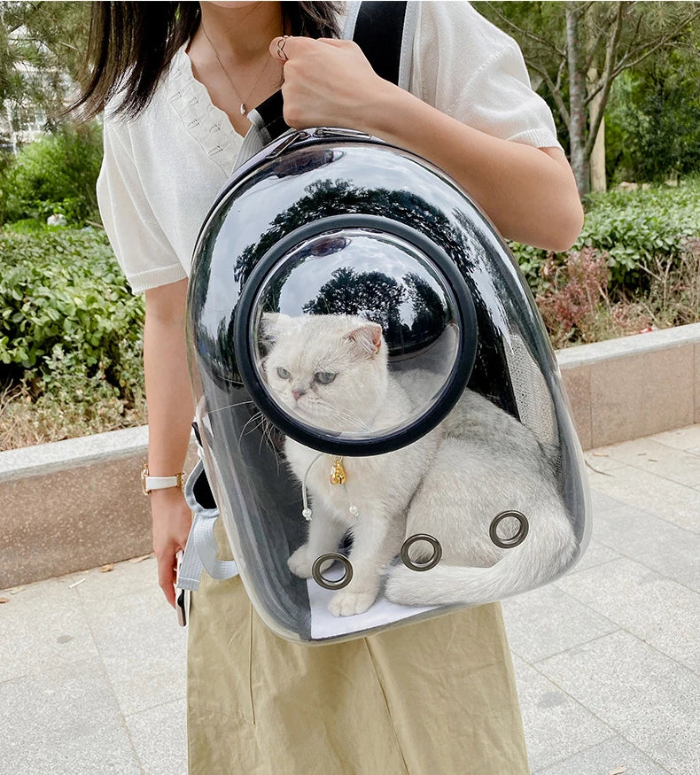 Pet Cat Carrying Bag Space Pet Backpacks Breathable Portable Transparent Backpack