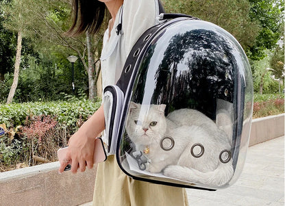 Pet Cat Carrying Bag Space Pet Backpacks Breathable Portable Transparent Backpack