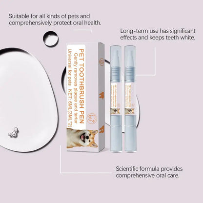 Pet Teeth Cleaning Pen Pet Dental Pen dog Toothbrush Pen Fresh Breath Tooth Whitening