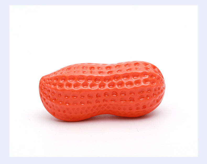 Dog Chewing Toy Simulation Peanut Squeaking Plaything Grinding Teeth Cleaning Anti Bite Rubber