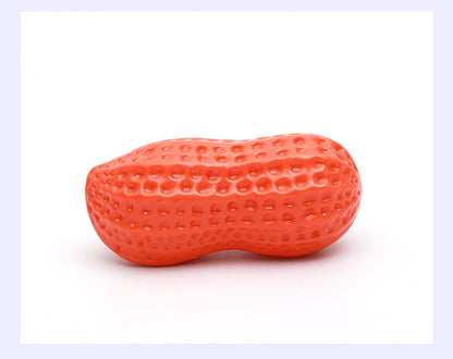 Dog Chewing Toy Simulation Peanut Squeaking Plaything Grinding Teeth Cleaning Anti Bite Rubber