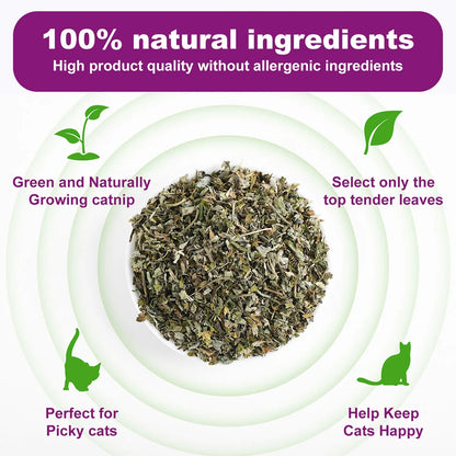 Pet's Cat Premium Catnip-20g Jar of High Potency Catnip,100% Natural & Chemical-Free,Safe for All Cat Ages