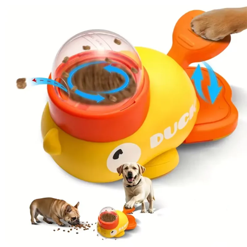 Duck Eating Puzzle Plate Interactive Pet Eating Toy