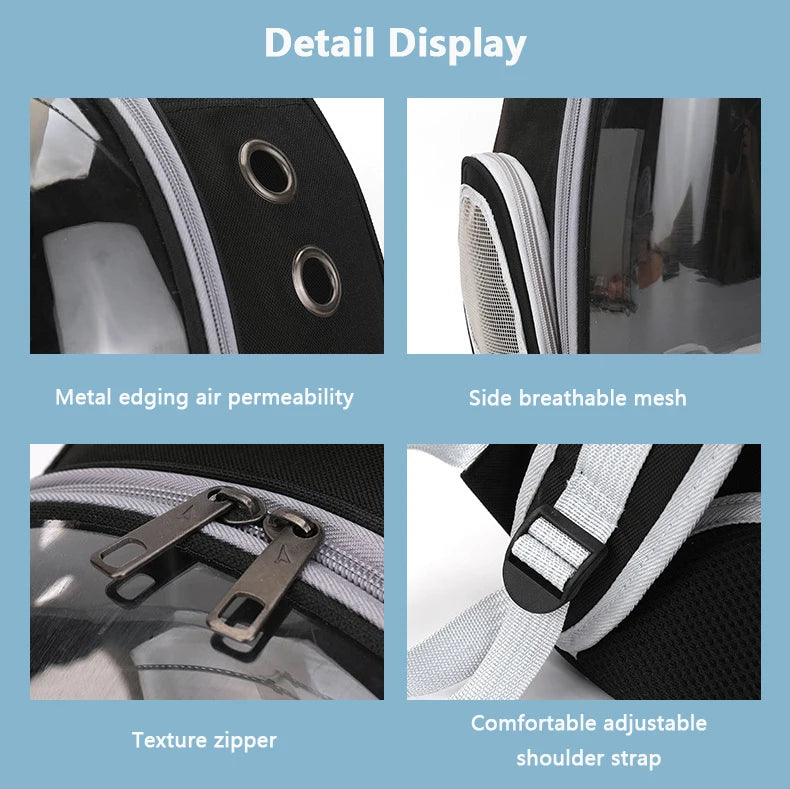 Pet Cat Carrying Bag Space Pet Backpacks Breathable Portable Transparent Backpack